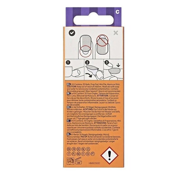 Kiss Impress No Glue Mani Press-On Glow In The Dark Halloween 30ct Size Small - Picture 6 of 7
